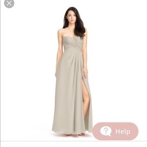 Azazie Taupe Arabella Dress